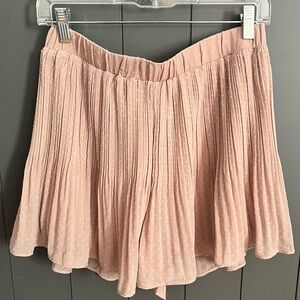 Entro Dusty Pink Beige Polka Dot Skort Large